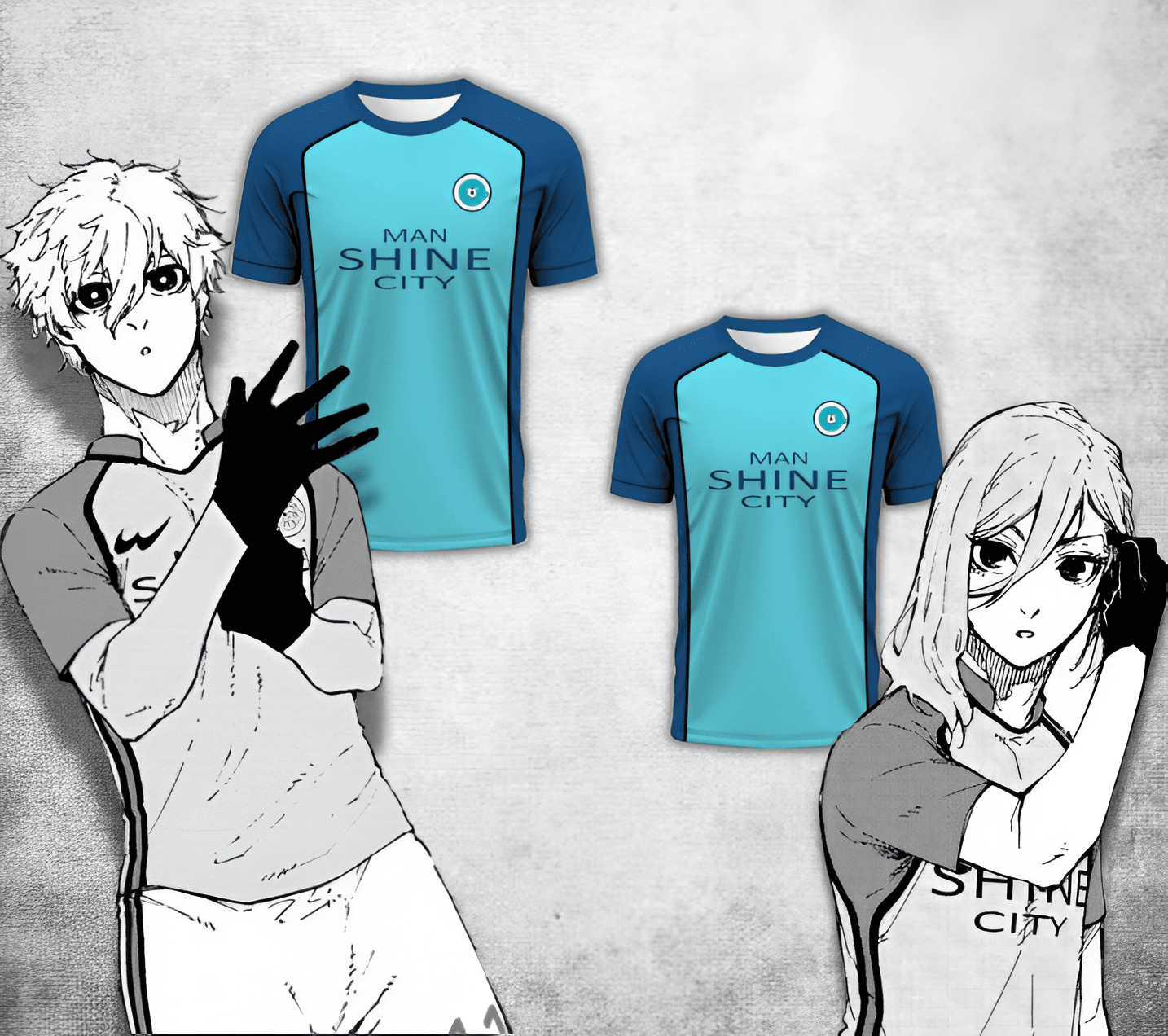 Maillot Bluelock Manshine City de Nagi Seishiro et Chigiri Hyoma