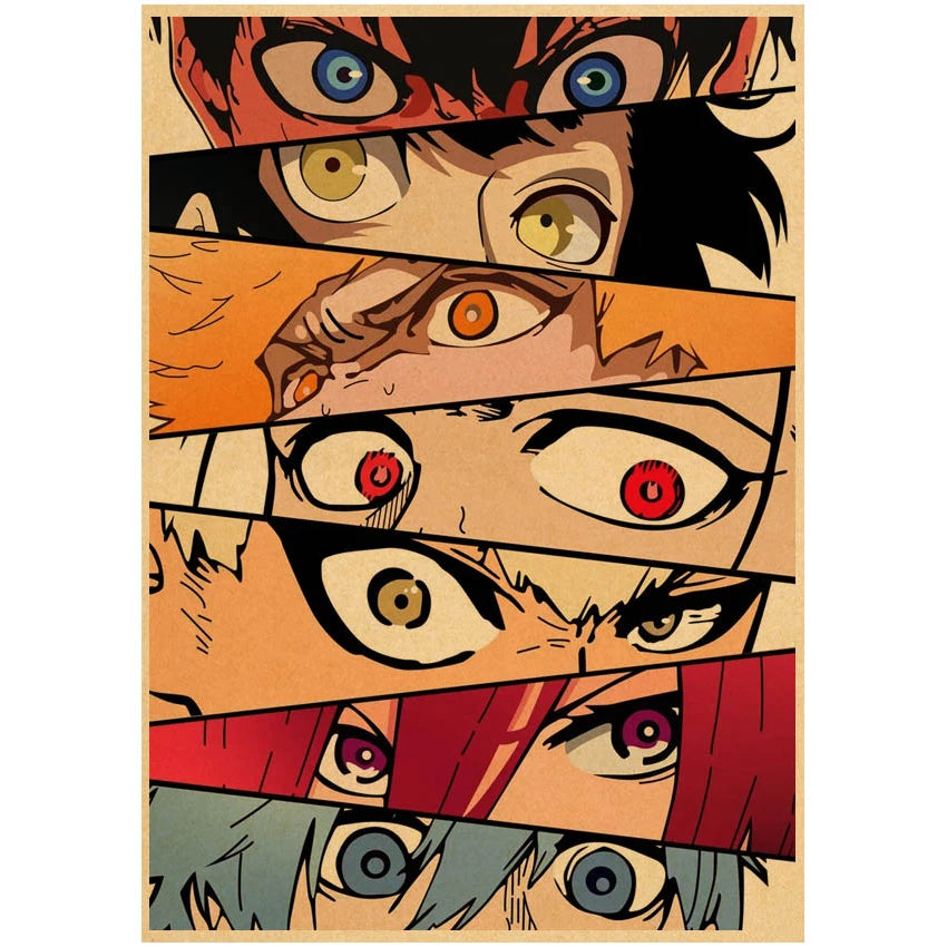 Poster Bluelock illustrant diiférents regards de personnages