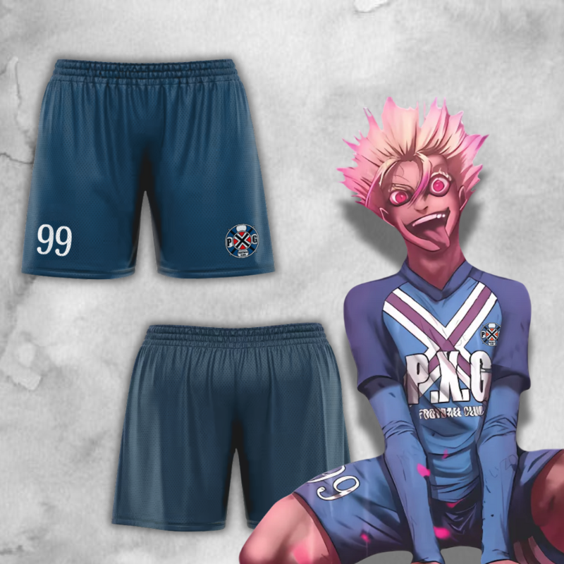 Short Blue Lock du PXG avec Shidou à côté