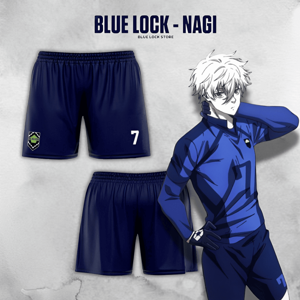 Short de l'équipe du Blue Lock avec Nagi Sheishiro à côté
